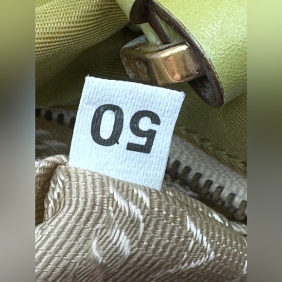 Prada - Authentic - Lime Green Canvas / Nylong Shoulder / Tote Bag - Picture 12 of 16